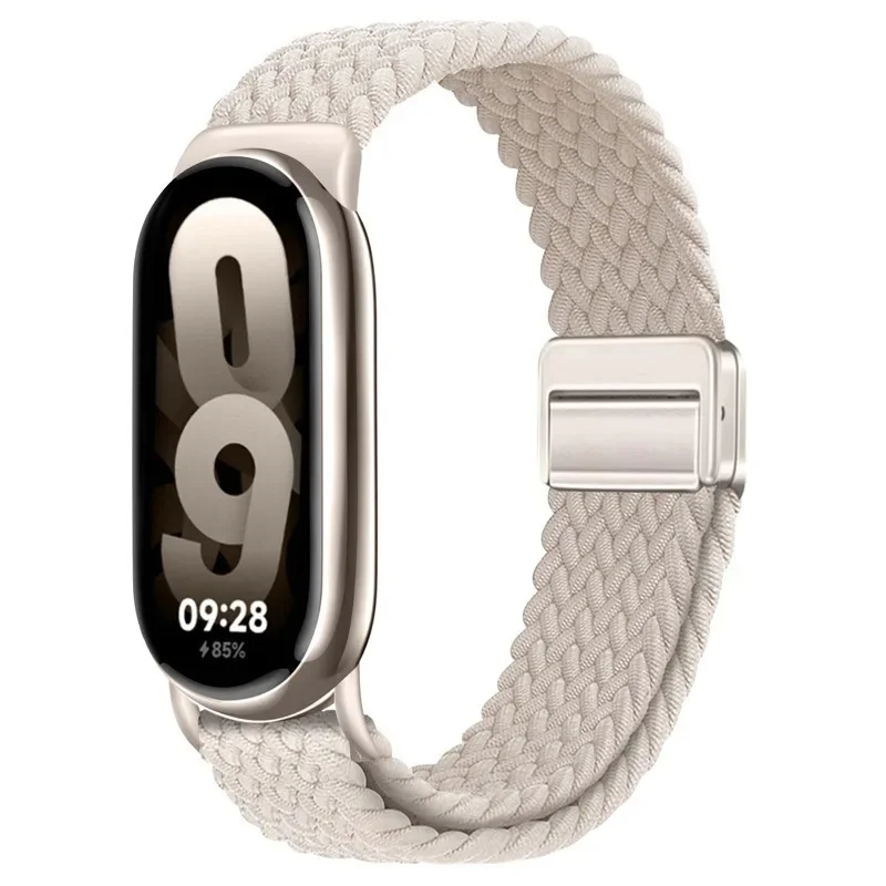 Nylon Strap for Xiaomi Mi Band 9/8 Breathable Sports Wristband Accessories for Mi Band 10 9 NFC Replace Watchband: Antique Black / 14mm