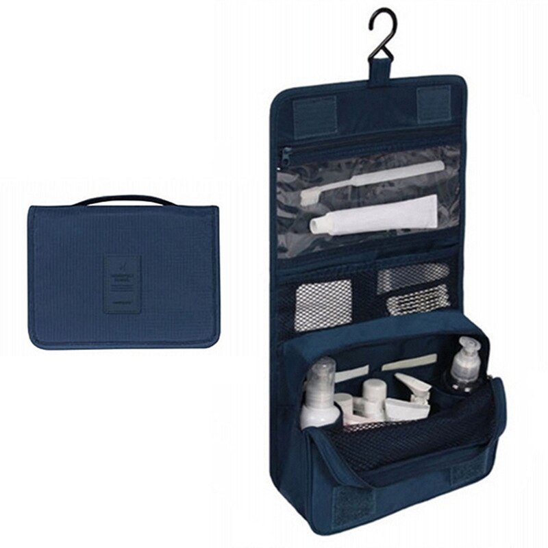 Impermeabile di Alta qualità Degli Uomini Delle Donne Appeso Sacchetti Cosmetici di Grande Bellezza di Viaggi Sacchetto Cosmetico Sacchetto di Igiene Personale Dell'organizzatore Del Sacchetto: NavyBlue