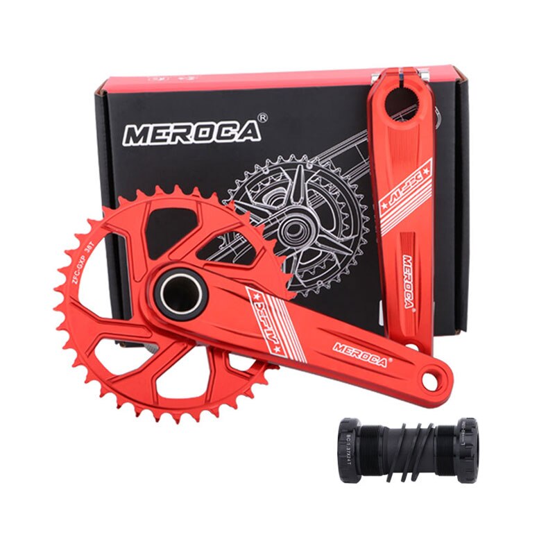 MEROCA MTB Crankset 170mm GXP 32/34/36/38T Narrow Wide Chainring Aluminium Alloy Mountain Bike Crank Set GXP Crank