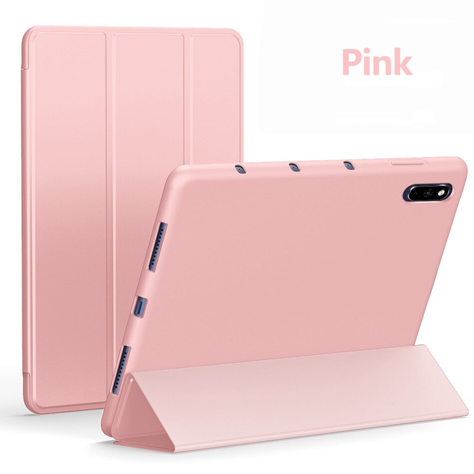 Hoesje voor huawei matepad 10.4 inch siliconen vouw zachte hoes funda coque hoesje voor matepad 10.4 inch hoesje cover capa etui: Roze
