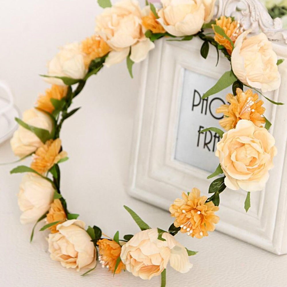 European and American bride wedding headdress travel garland 190308018: FY04