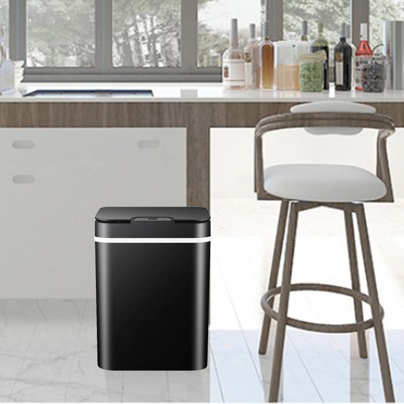 Trash Can Garbage Touchless Automatic Stainless Steel for Home Kitchen Bedroom JA55