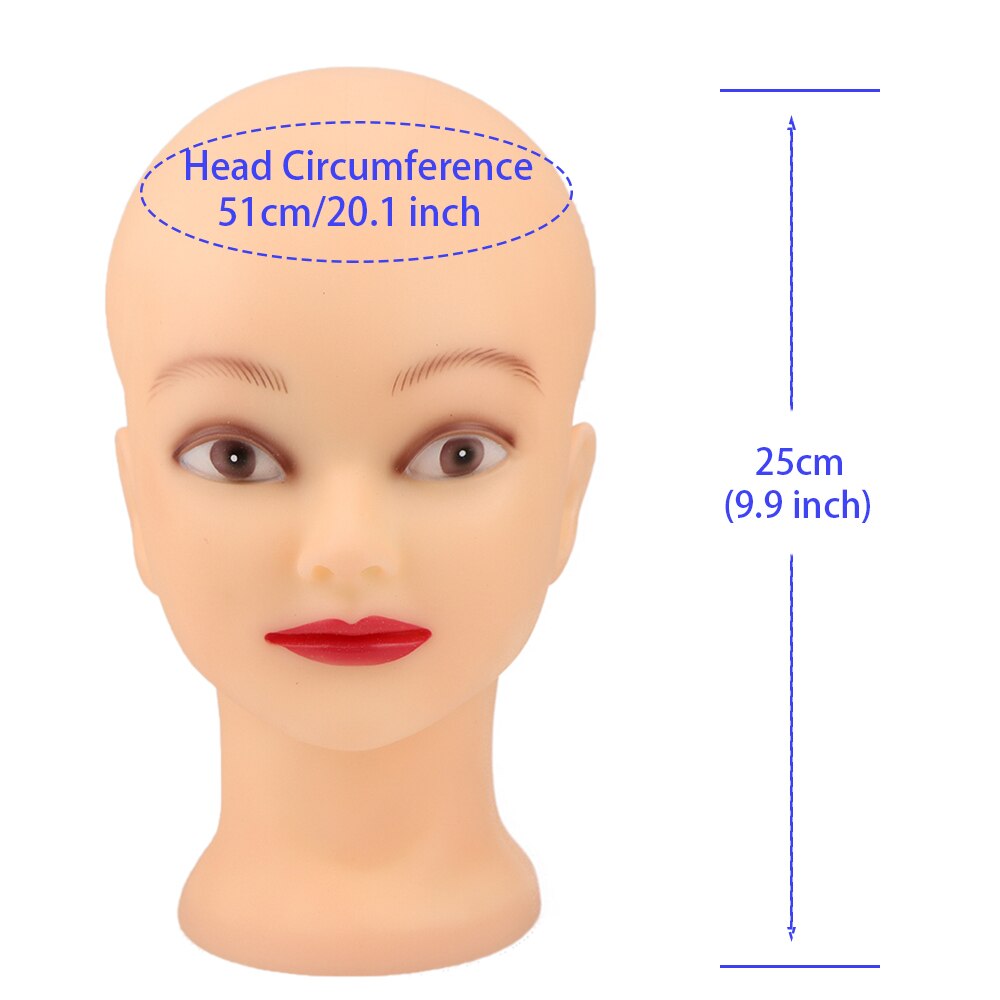 SaleProfessional Bald Mannequin Head With Stand Female Manikin Head For Wigs Hats Jewelry For Women Girls: Only head