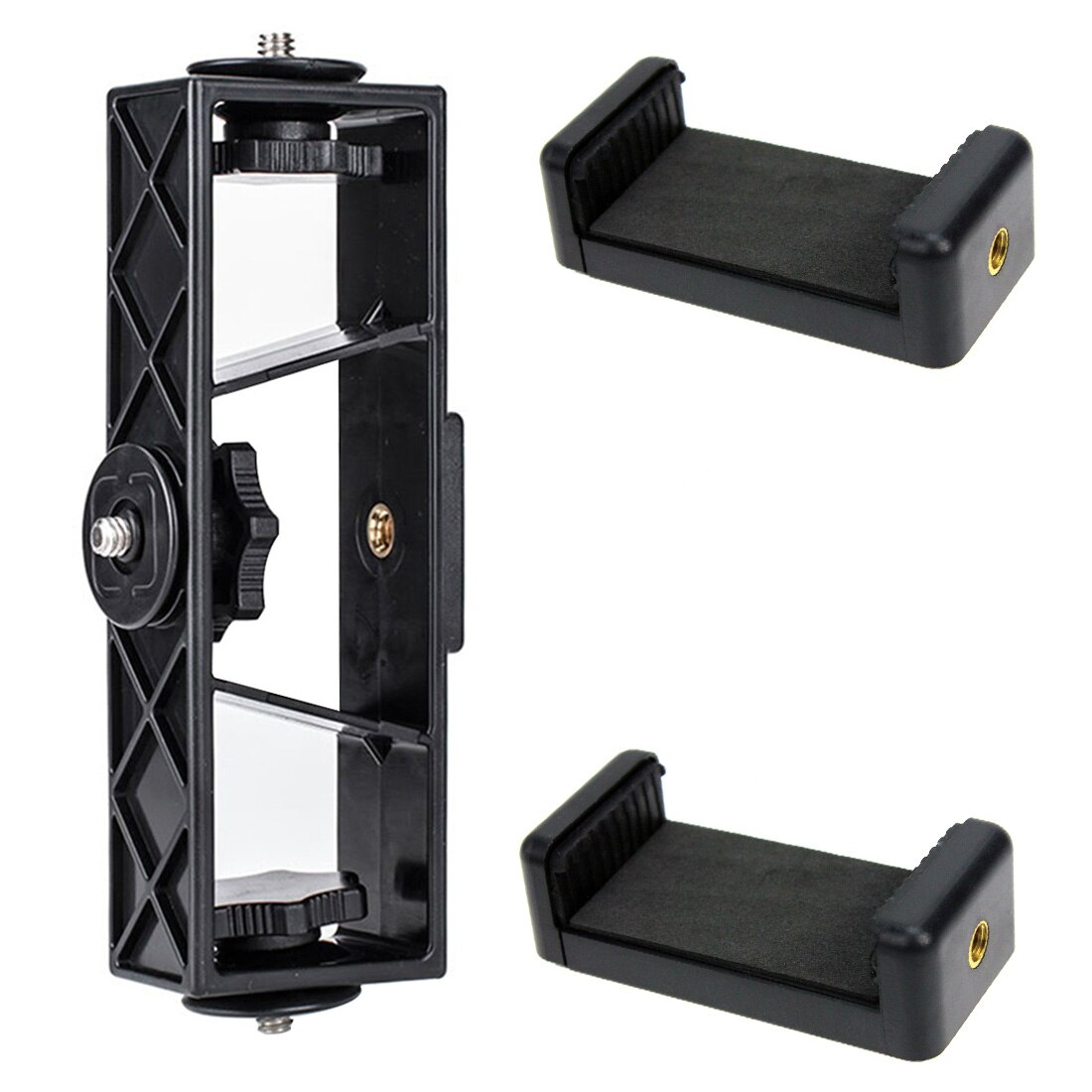 Drie Positie Multi Camera Stand Clip Bracket Houder 3-Positie Mobiele Telefoon Statief 1/4 Connector Mount Video Live-uitzending: Type B