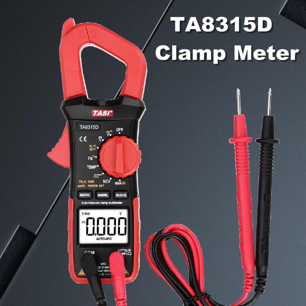 TA8315D Clamp Meter Multimeter High Precision Auto range Current Clamp Pincers Digital Ammeter Table AC DC Universal Automatic
