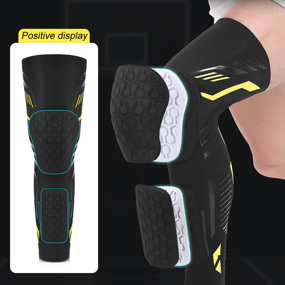 1/2PCS Knee Calf Padded Compression Leg Sleeve Thigh Sports Protective Gear Shin Brace Support for Football Volleyball Soccer