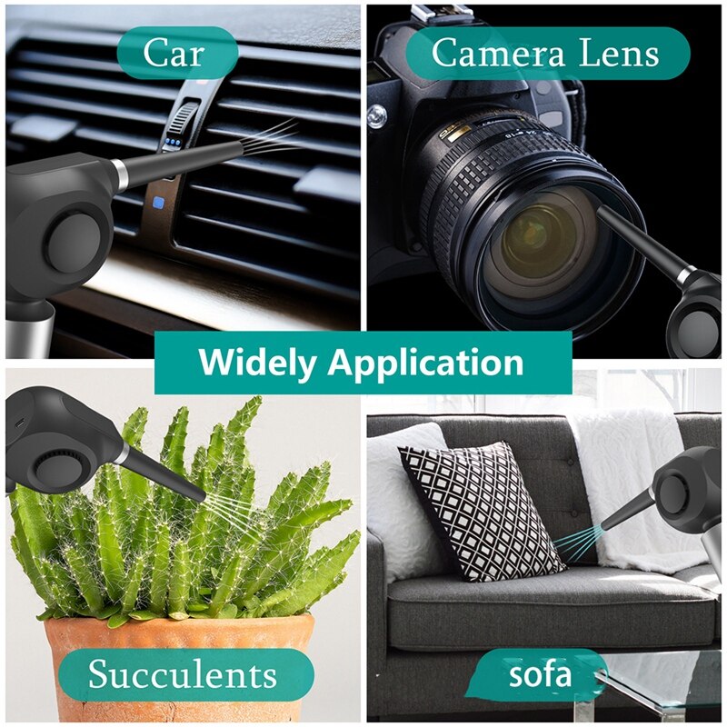 Snoerloze Elektrische Perslucht Stofdoek-Blower &amp; Vacuüm 2-In-1, vervangt Ingeblikte Lucht Spray Cleaner Voor Computer Toetsenbord