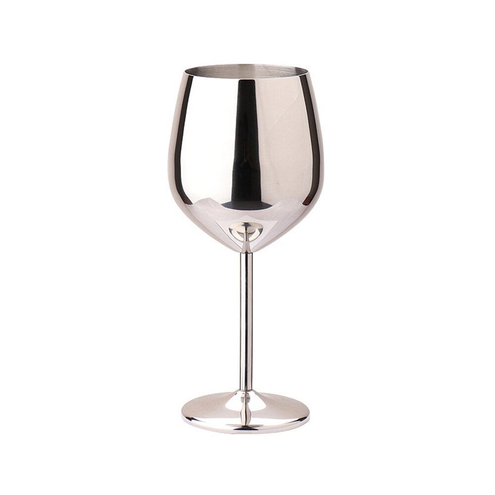 Wine Glasses Stainless Steel Red Wine Goblets Food Grade Juice Drink Goblet Shatterproof Party Barware Kitchen Tools 500ml: 01