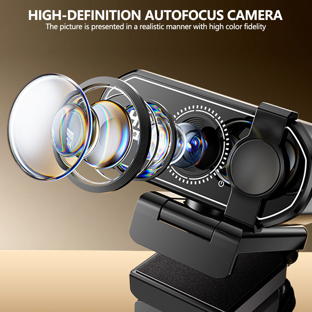 Full HD 1080P 2K 4K Computer Webcam for Home Video Calling Company Online Meeting 30fps Microphone Compatible Multiple Systems