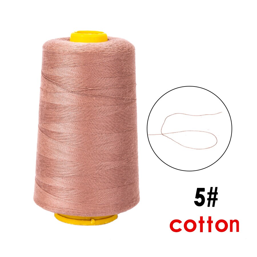 Máquina de coser para cabello, herramientas para pelucas, hilo para tejer de algodón y nailon, accesorios para pelucas, gorras, herramientas de extensión de cabello: 5-cotton