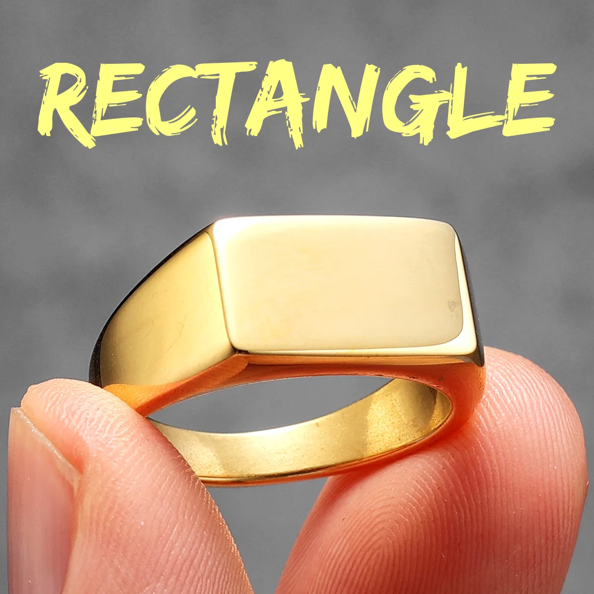 Minimalistische Rechthoek Graveren Mannen Ringen Rvs Vintage Eenvoudig Nieuw In Vrouwen Sieraden Mode Accessoires Cadeau: 9 / Rood