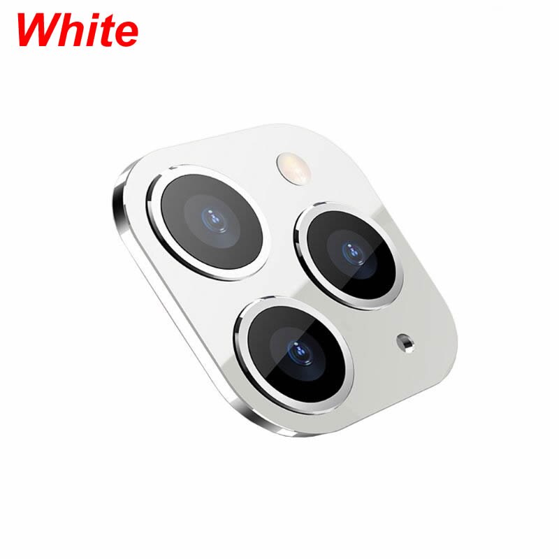 Camera Lens Cover for iPhone X XS / XS MAX Seconds Change for iPhone 11 Pro Lens Sticker Modified Camera Cover: White