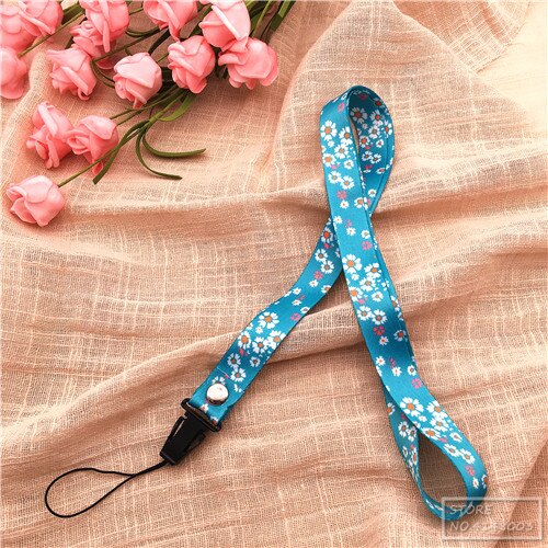 10pcs/lot Spring Scent Inspired flower lanyard neck strap usb flash drive id card Pass Gym lanyard para llaves DIY Hang Rope: J02