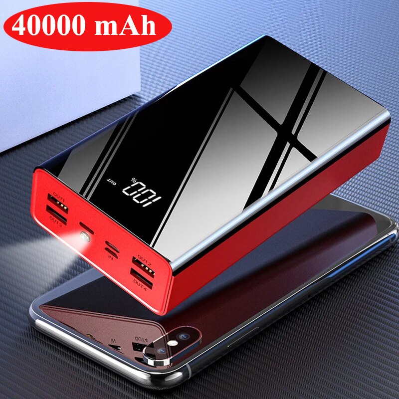 Cargador portátil de 40000 mAh, batería externa, Powerbank de 40000 mAh para iPhone 12 Pro, Huawei, Samsung, Xiaomi