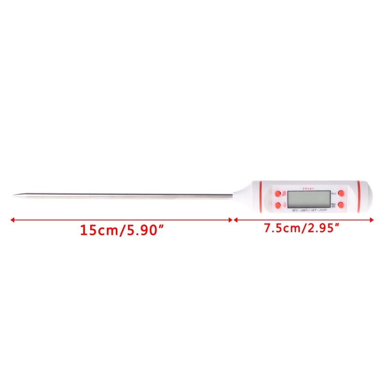 Digital Food Thermometer Probe with Instant Read LCD Screen Anti-Corrosion Kitchen Tool