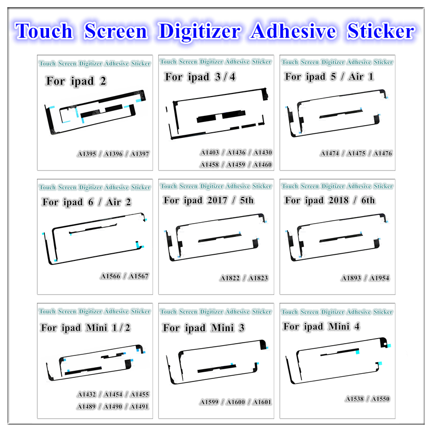 1 Uds OEM 3M adhesivo marco medio pantalla táctil digitalizador pegamento cinta adhesiva para iPad Mini 3 4 Air 1 2 5 6 Th 9,7 pulgadas