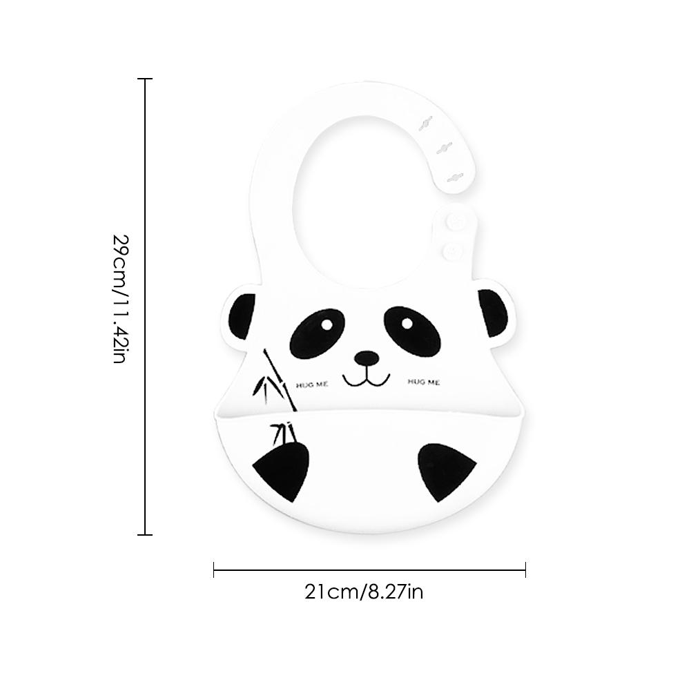 Impermeable niños comer bolsillo babero para bebé de silicona bebé babero Saliva toalla Panda comida arroz bolsillo desechable fácil almacenamiento