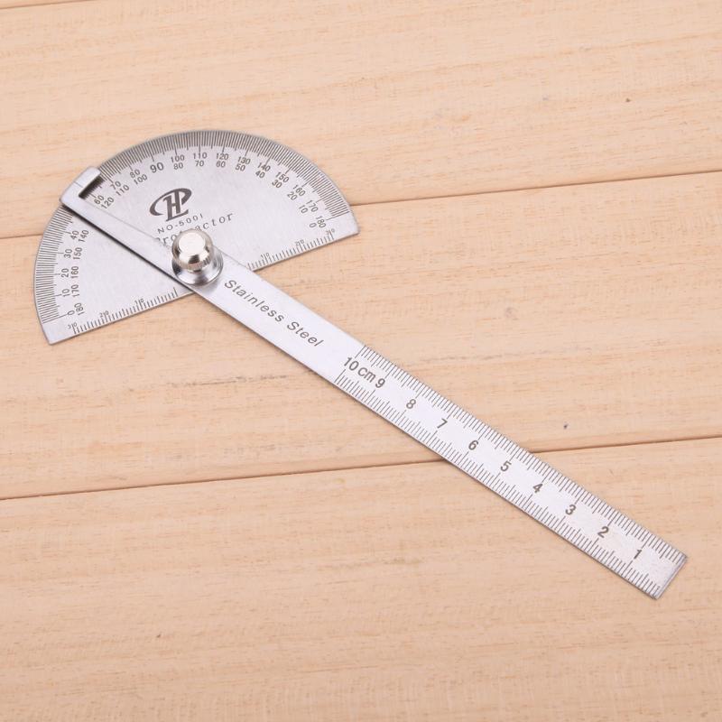 Stainless Steel 0-180 Rotary Degree Angle Rotary Protractor Angle Finder Measuring Ruler Adjustable Measure Tool Measure tools