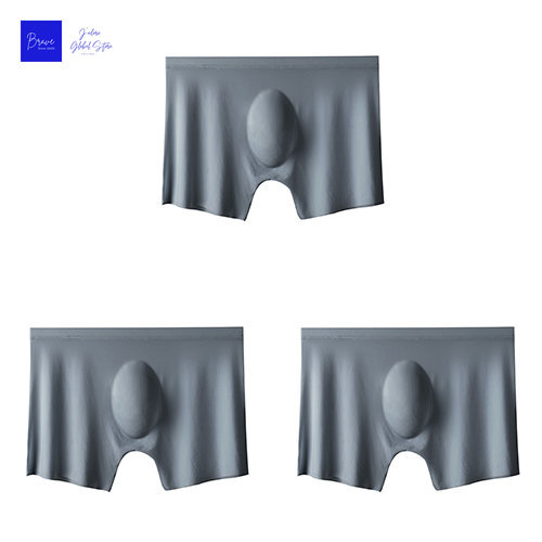 3 uds. Calzoncillos Boxer para hombre, bragas de seda helada para hombre, ropa interior Sexy sin costuras, calzoncillos para hombre, bragas finas y transpirables de secado rápido