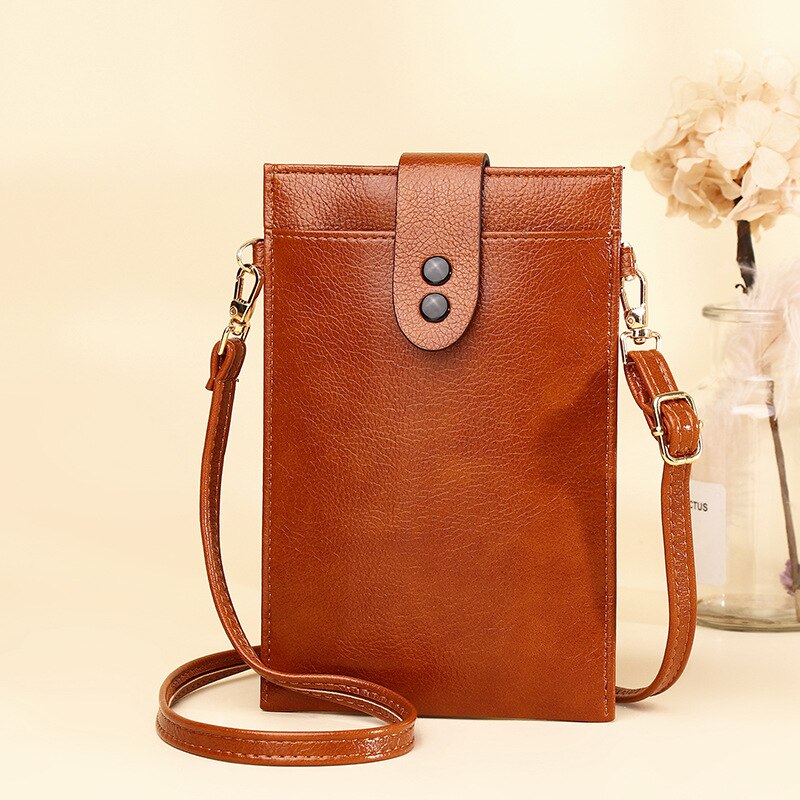 Dunne Schoudertas Voor Vrouwen Pu Lederen Kleine Telefoon Tas Dames Mini Crossbody Messenger Bag Vrouwelijke Card Purse