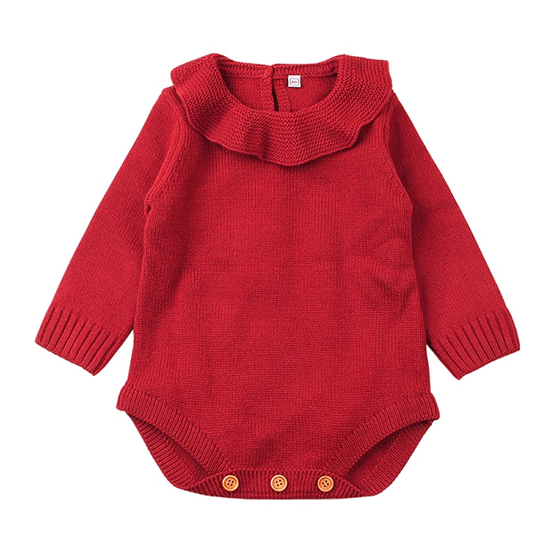 Chandail tricot pour -né fille | Combinaison chaude et mignonne à manches longues, vêtements d'hiver pour enfants, 0-18M,