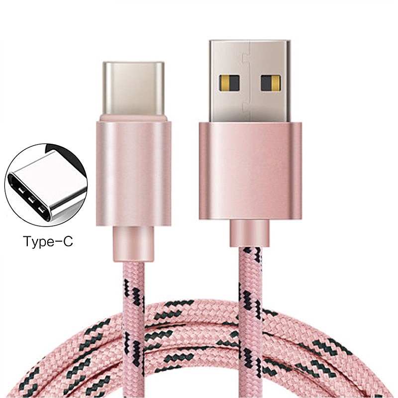 Câble USB type-c 2,4a pour recharge rapide et transfert de données, cordon de chargeur USB-C pour téléphone Samsung S9/S8/Plus/Note 9/8/Huawei P20/Xiaomi mi8