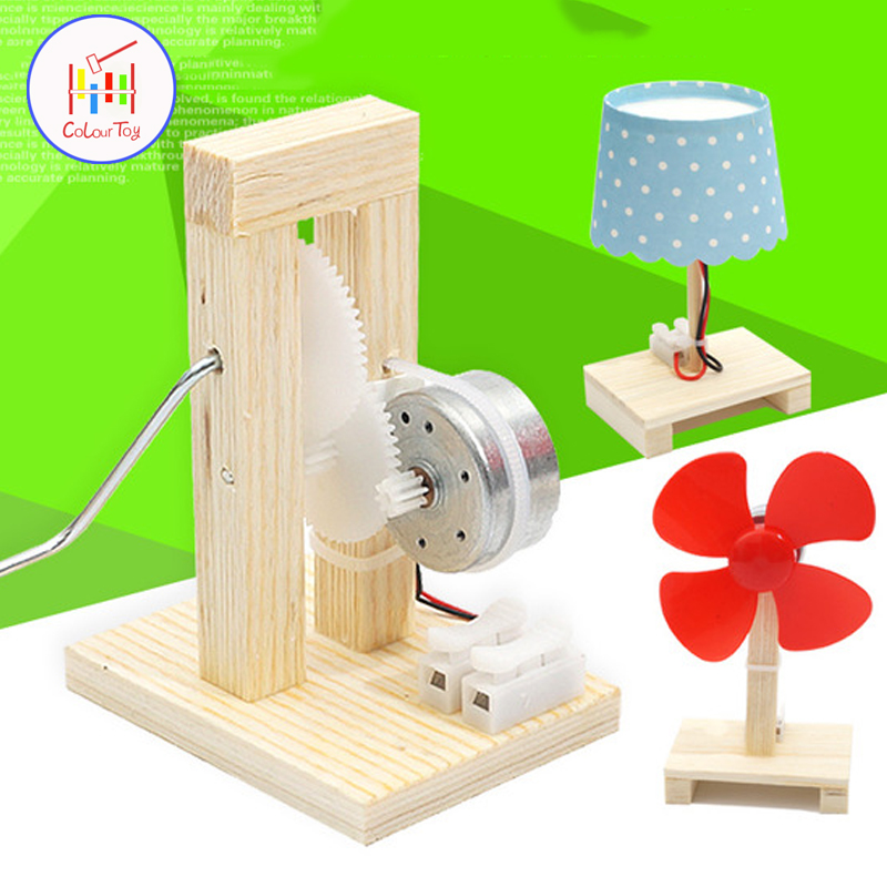 STEM Motor Smart Hand Aangezwengeld Power Generatoren Kleine Lamp DIY Puzzel Robot Speelgoed Kit Voor 5 + Kids Kinderen Verjaardag