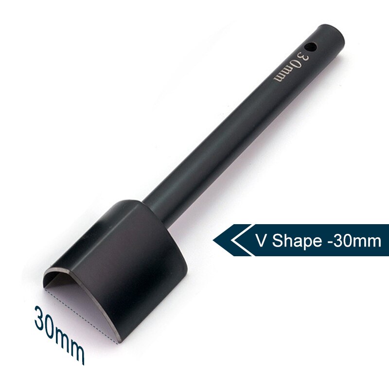 DIY Leder Gürtel Schwanz Schneiden Werkzeug Halbrunden Halbe Runde Scharf Messer V bilden Brieftasche Kreisbogen schlagen für Leder Handwerk: V Form - 30mm