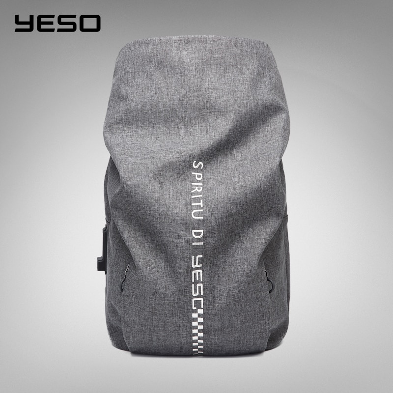 YESO Laptop Rucksack für Männer passen 15,6 ''Anti Diebstahl Nylon 28L USB Hafen Wasserdichte Reise Große Kapazität Hochschule Schule Rucksack