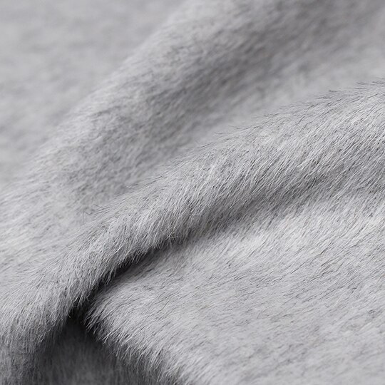 Perlesilk lysegrå alpacauld over belægning beklædningsgenstandsmaterialer vintercoat diy tøjstof: Default Title