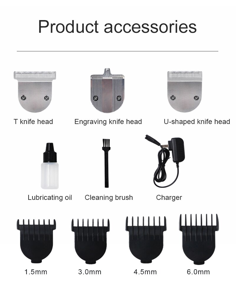 hair clipper 3 blades hair trimmer 100-240V cut electric rechargeable barber shop cutter hair cutting machine haircut Cordless