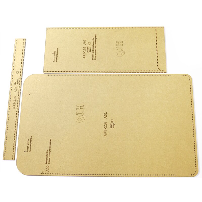 DIY Handmade Personality Men Document Envelope Packaging Kraft Paper and Acrylic Template Handmade Leather Craft Bag
