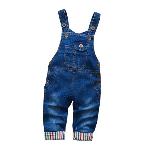 BibiCola-pantalon à bretelles pour enfants, pantalon en Denim pour garçons et filles: 12 / 24M