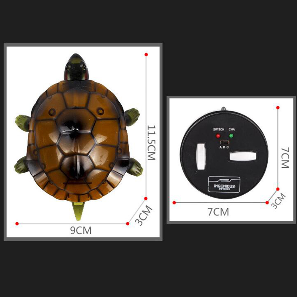 Simulación de infrarrojos con Control remoto, tortuga eléctrica luminosa, Robot, juguetes educativos para niños,