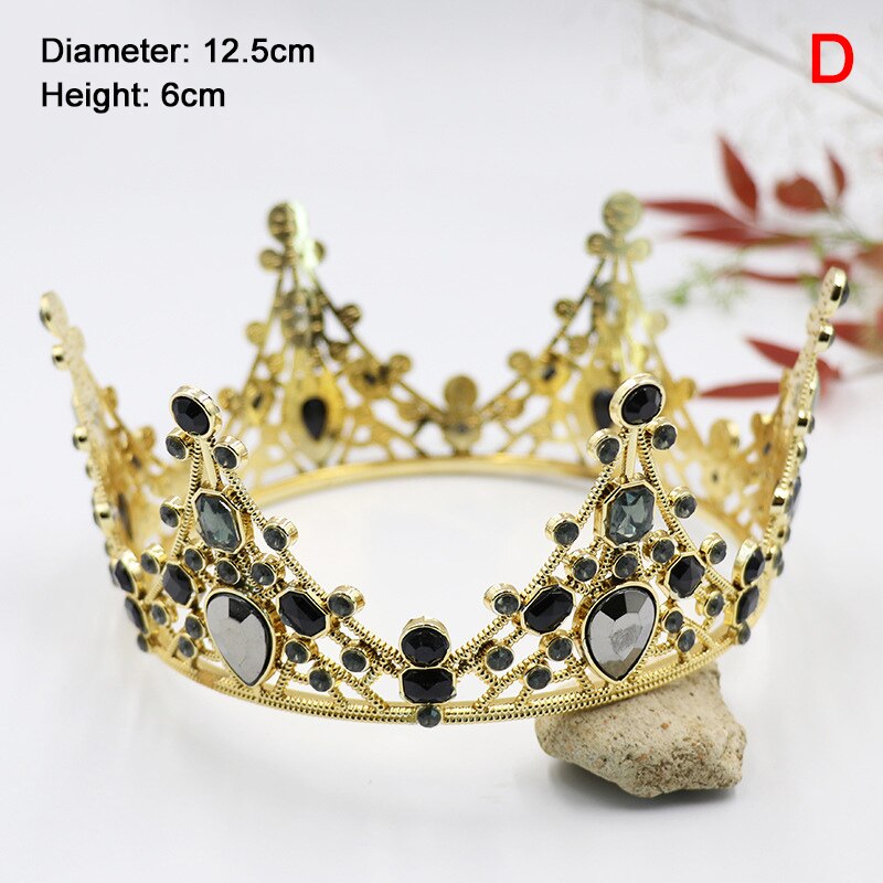 Round Crown Cake Topper Decoration Wedding Cake Queen Tiaras Princess Home Birthday Cake Decorative Party Supplies: MINT GREEN