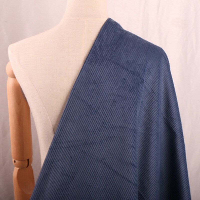Tela elástica de algodón de tela de ropa de pana Retro Para hombres y mujeres material de fabricación de ropa: Azul