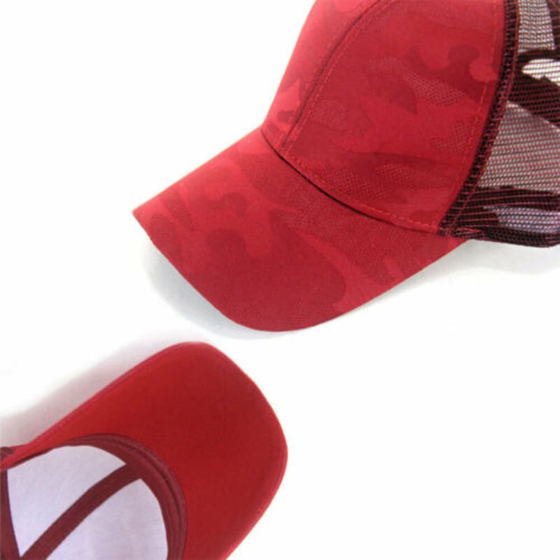 Mærke stil kvinder hestehale kasket rodet boller hestehue solid afslappet justerbar mesh baseball hat