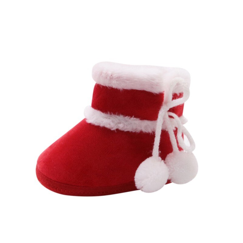 Nette Rote Baby Mädchen Stiefel Winter Herbst Dicke Warme Plüsch Party Prinzessin Kinder Schuhe