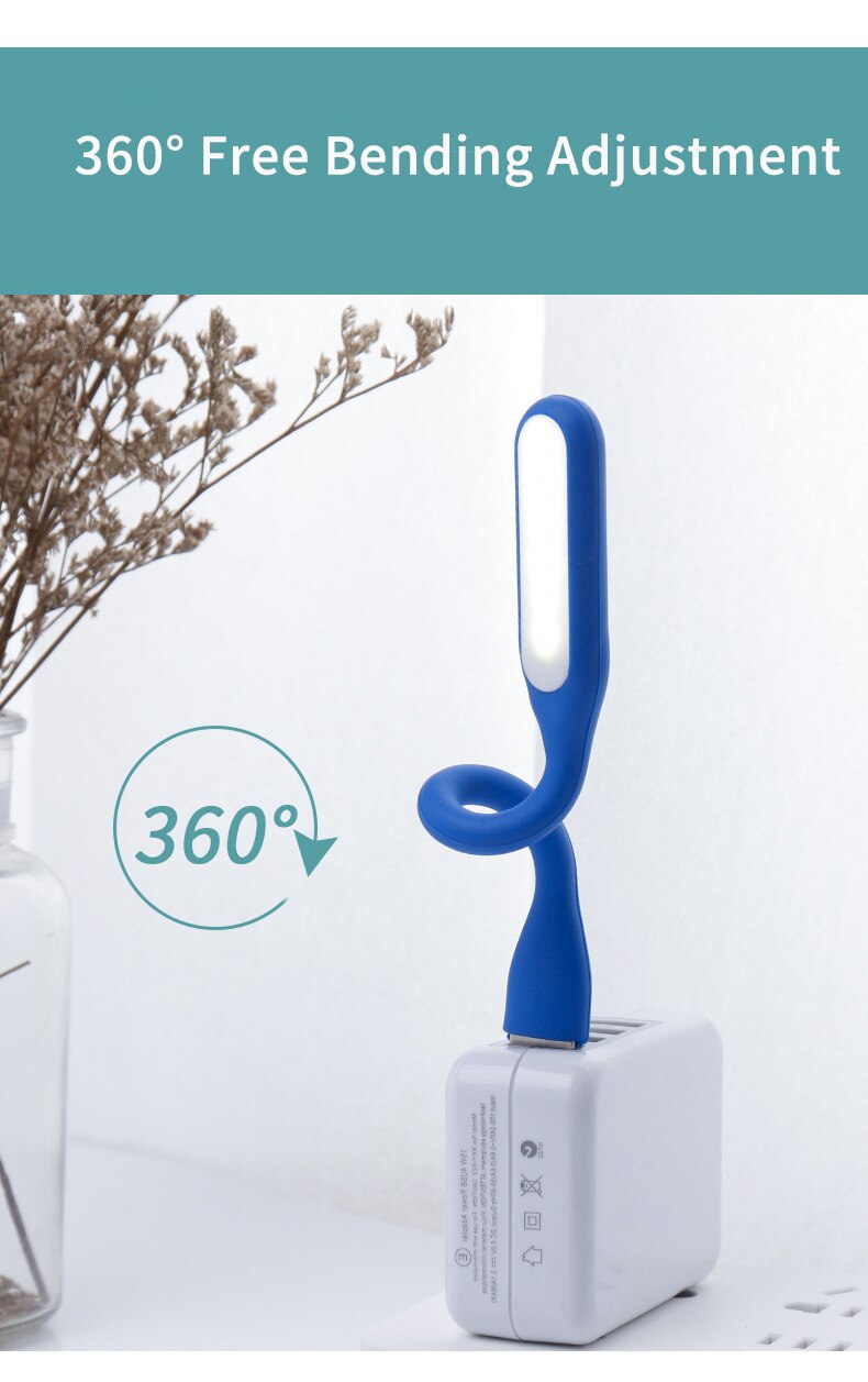 USB Mini LED Lamp Removable Flexible Portable USB Lamps for All USB Power Supply Output Gadgets Night Lighting Artifact