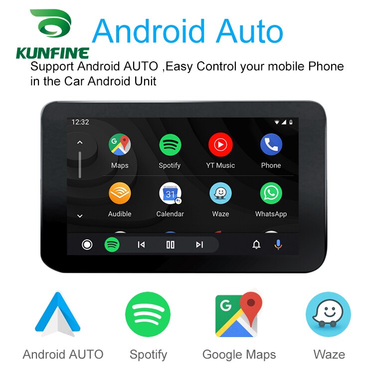 KUNFINE Wireless Wire Apple CarPlay Dongle for Android Car stereo Unit USB Carplay Stick with Android AUTO