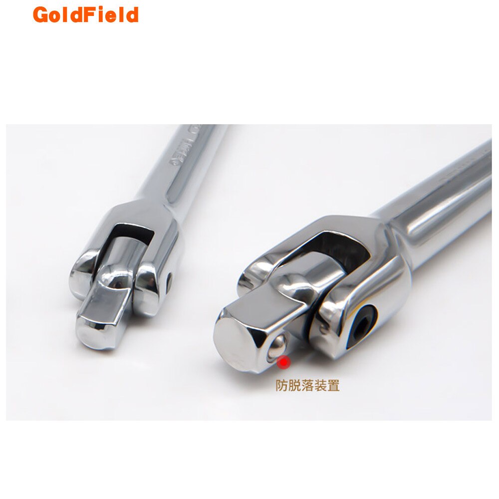 1pcs 1/4 1/2 Breaker Bar Socket Drive Handle 180 Degree Flex Head Socket Wrench Bar Hand Tool toolking