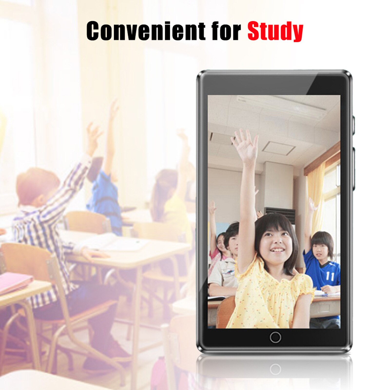 RUIZU H1 MP3 Player Bluetooth 8GB Music Player 4.0" Full Touch Screen Built-in Speaker Support FM Radio Recording Video E-book