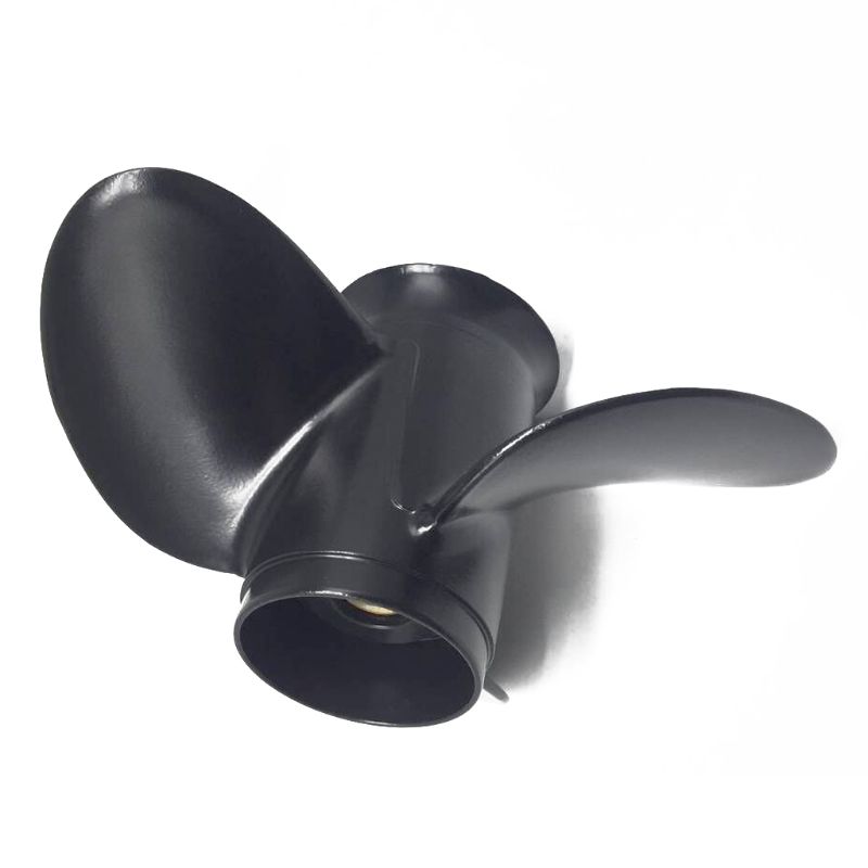 Hélice de aluminio para barco fueraborda, para Suzuki 9,9-15HP, 3 cuchillas, 10 dientes Spline 9 1/4x11, color negro