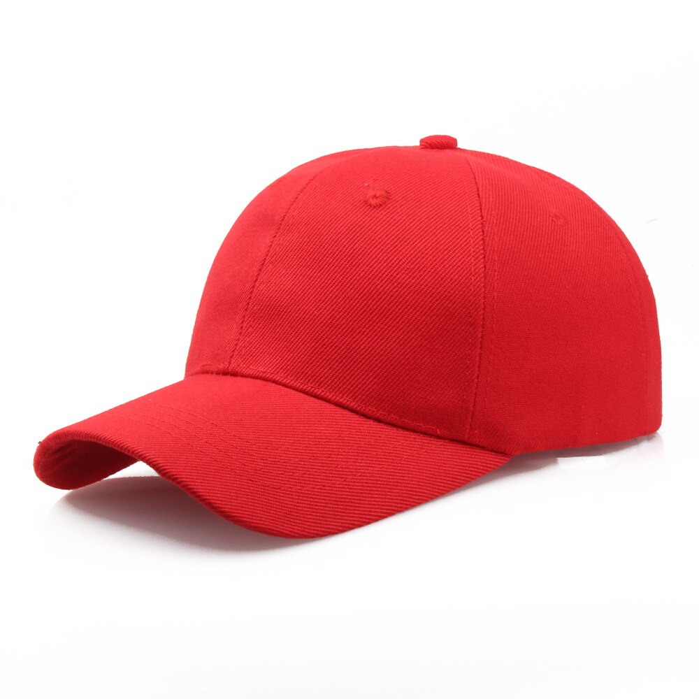 1 kpl lippalakki naiset miehet kesä kevät puuvillalakit naisten kirjain kiinteä aikuisten baseball-lippis hattu snapback pariskunnille: Punainen