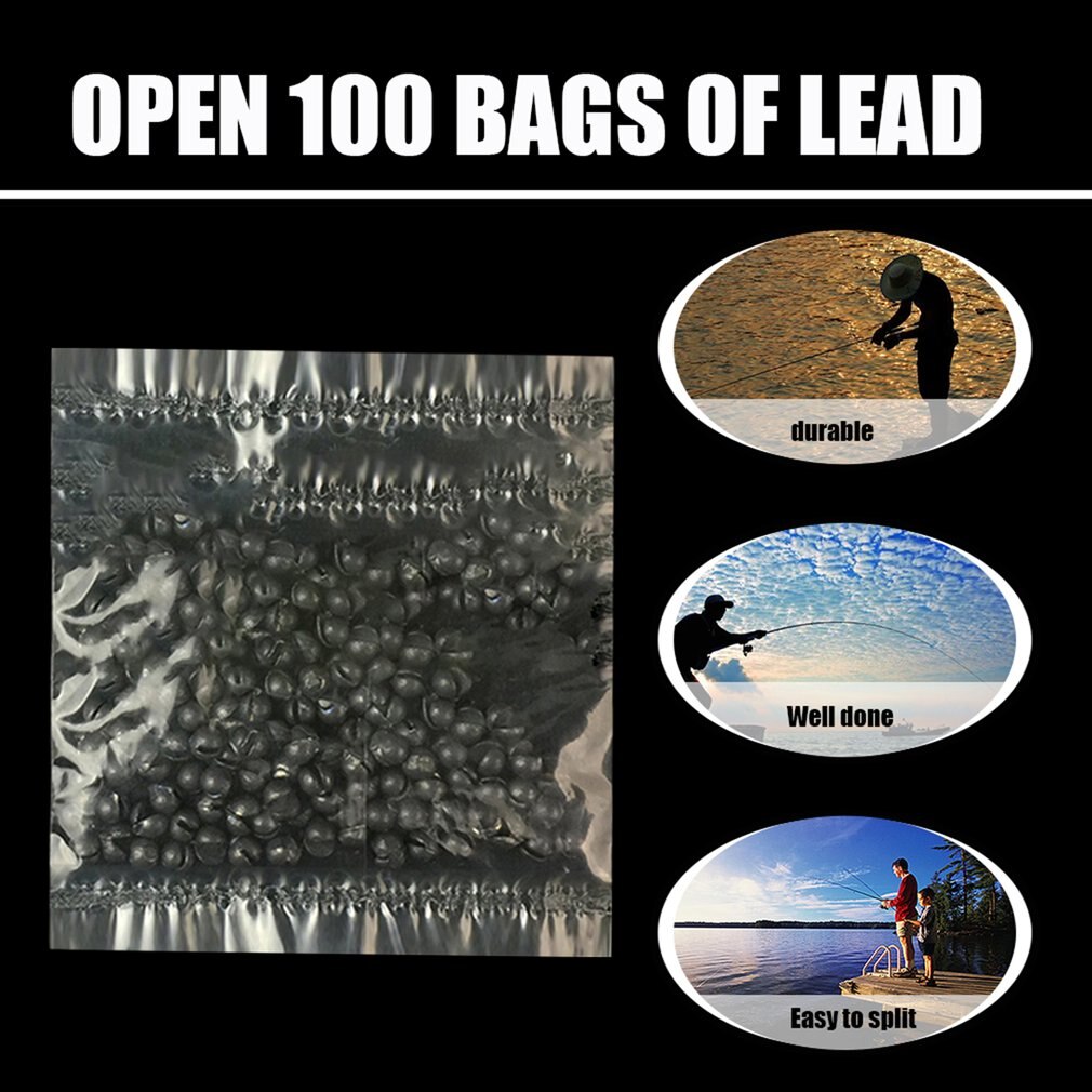 100pcs 0.28g 0.38g 0.5g 0.8g Round Split Shot Fishing Weights Lead Soft Sinker Float Tackle Tool Fishing Accessories