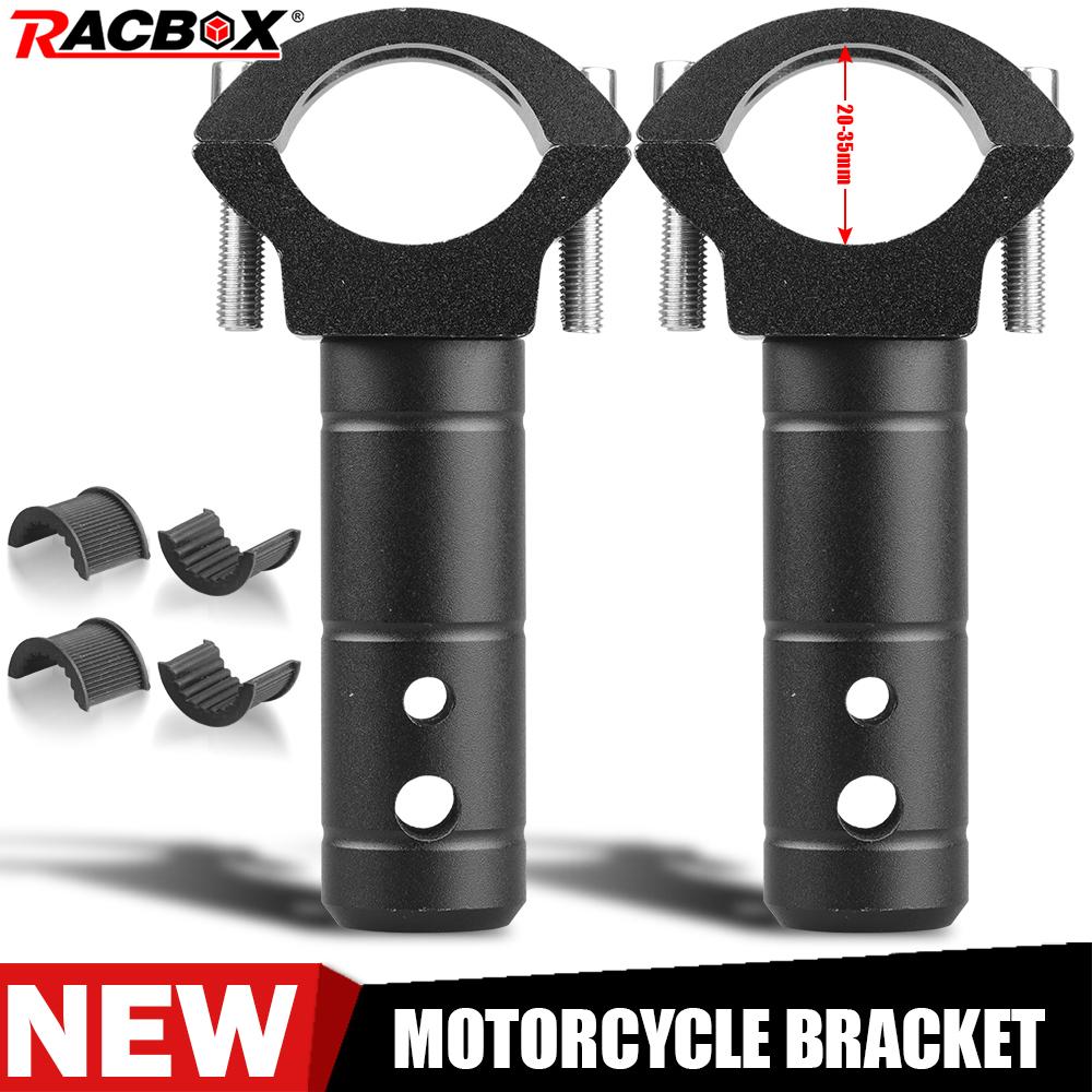 2/4Pcs Motorcycle Light Mount 20-35mm Extension Bracket Modified Spotlight Extension Pole Frame Mounting Brackets Clamp