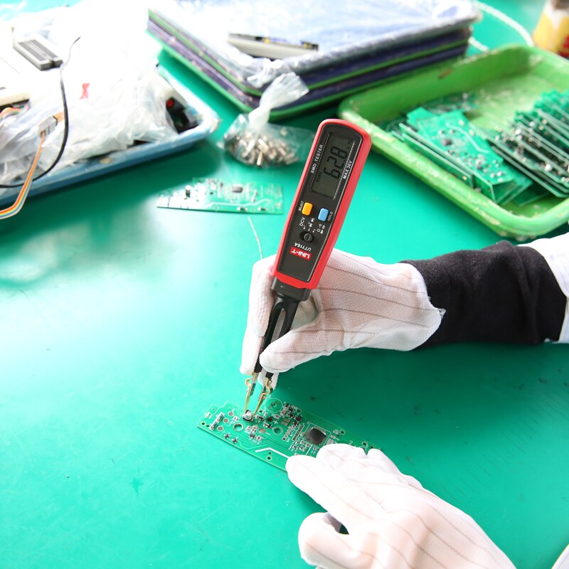 UNI-T Smd Tester Multimeter Weerstand Condensator Тестер 36V Dc Spanning Batterij Meting Rotable Tweezer Led Diode Test