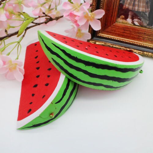 Leuke Trage Rebound Simulatie Watermeloen Speelgoed 18Cm Squishy Jumbo Watermeloen Fruit Scented Brood Squeeze Toy Decor