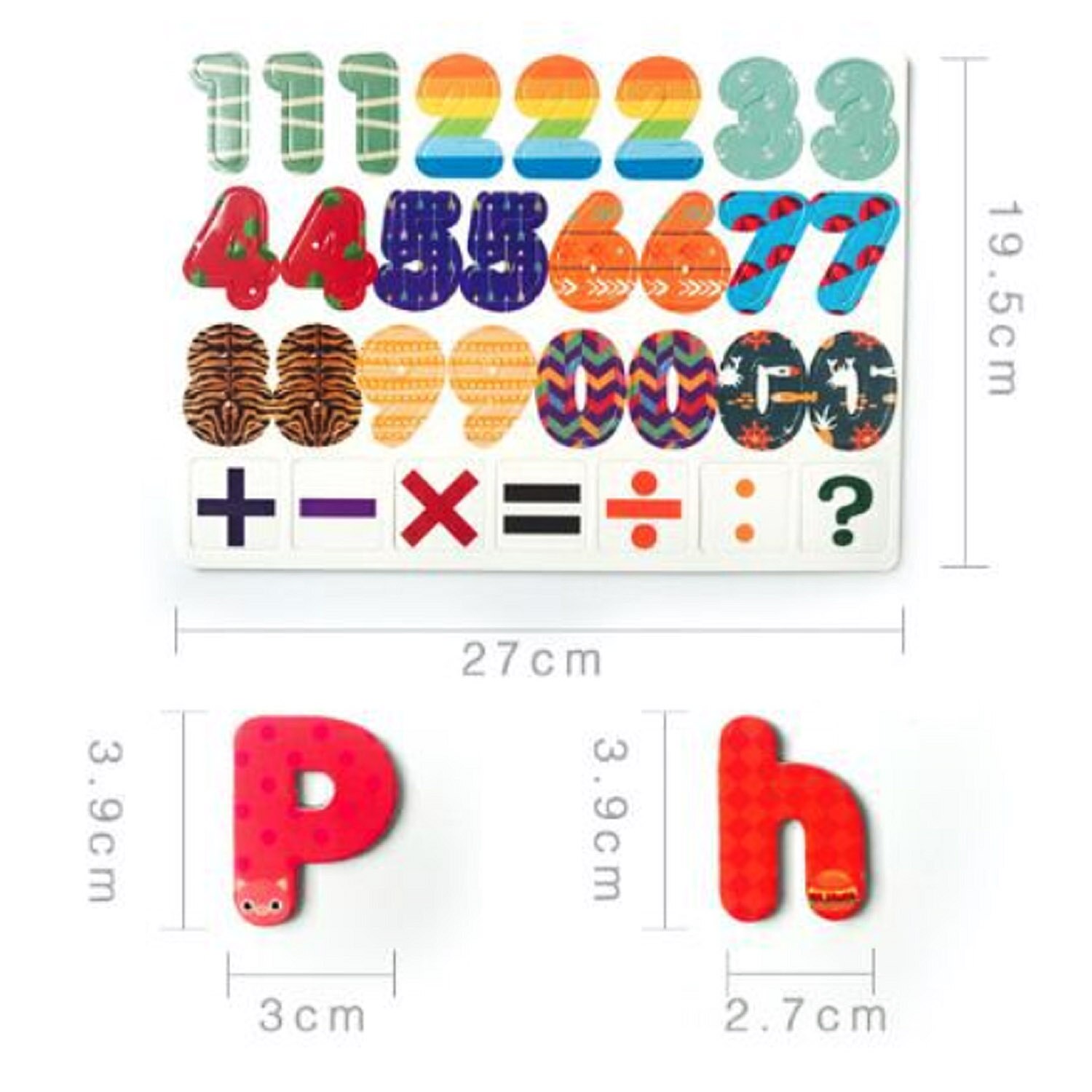 4 Set Fridge Magnet Magnetic Learning Letters + Numbers + Clock + Puzzle Blocks Style Fridge Decor Educational Toddlers Toys