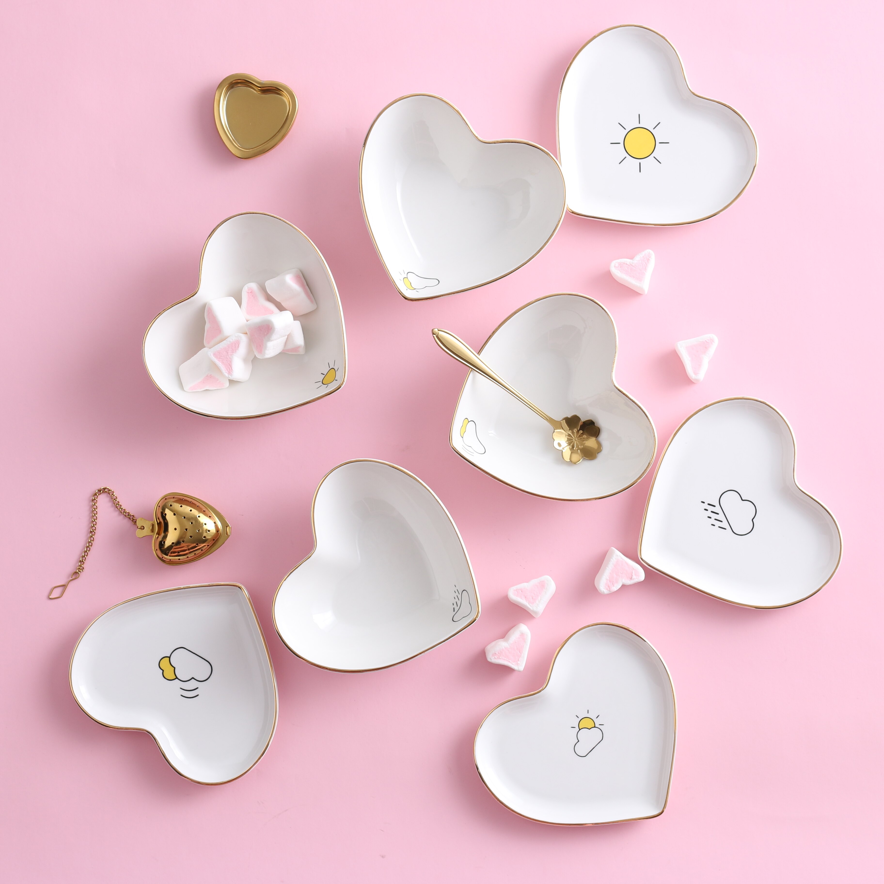 Ceramic Dinner Plates and Dishes White Porcelain Party Tableware Plate Sets Porcelain Breakfast Plates Bowl